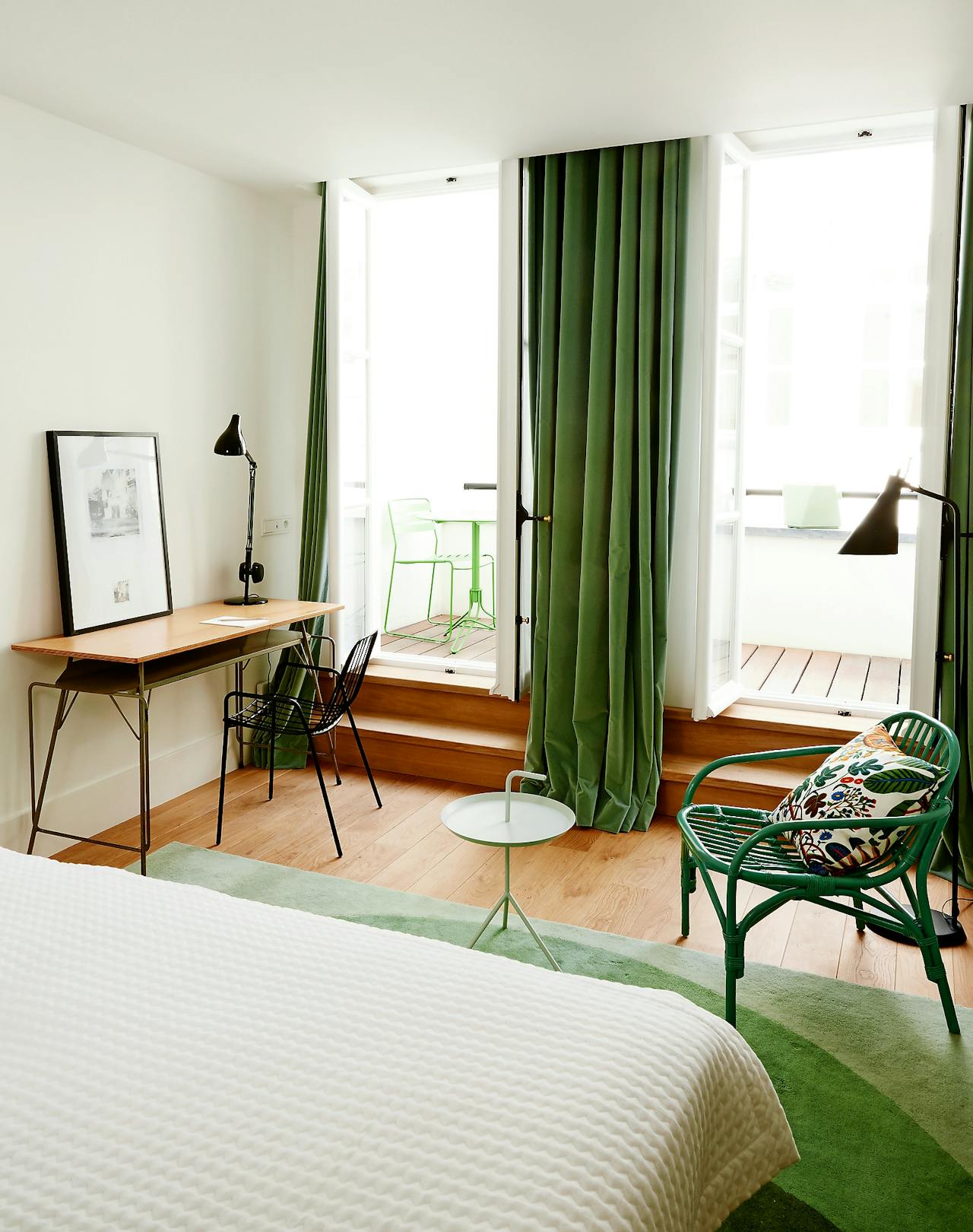 De kamers van Hôtel des Galeries geven een vertrouwd gevoel.