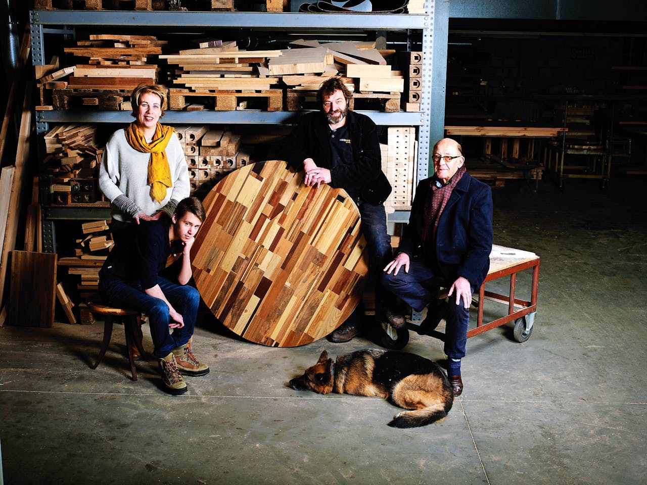 Van links naar rechts: Esther Ruigrok-van Herpen, Jouke Ruigrok, Rik Ruigrok en Theo van Herpen.