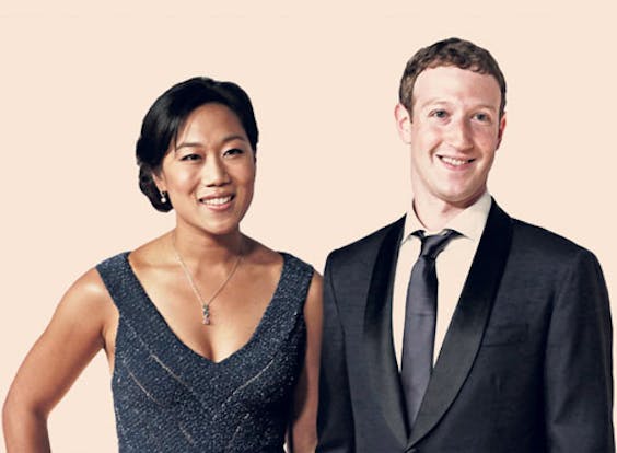 Mark Zuckerberg en Priscilla Chan
