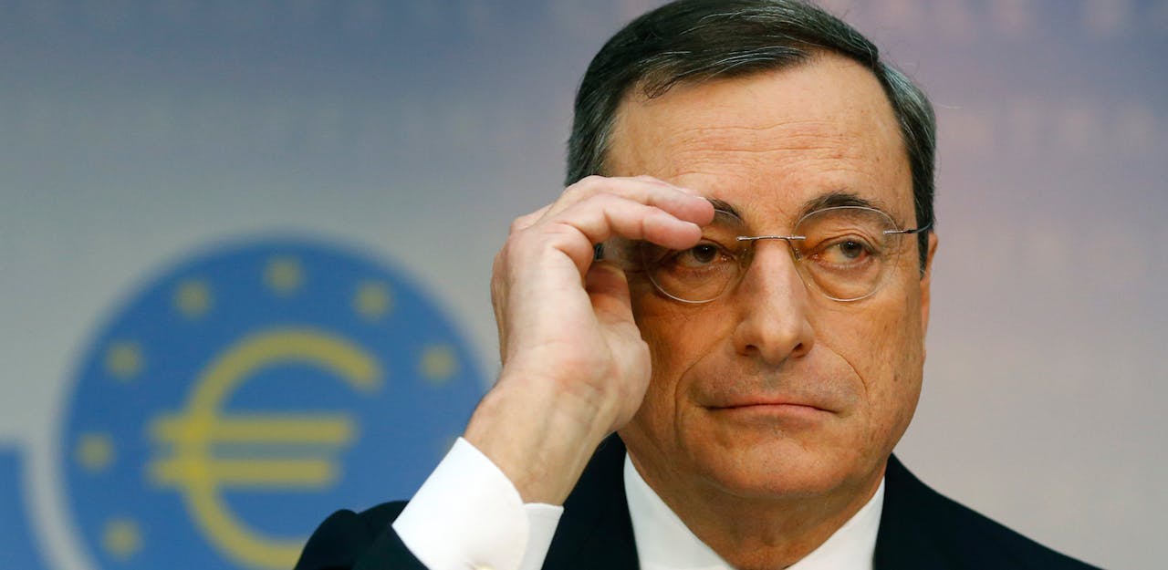 Mario Draghi, president van de ECB.