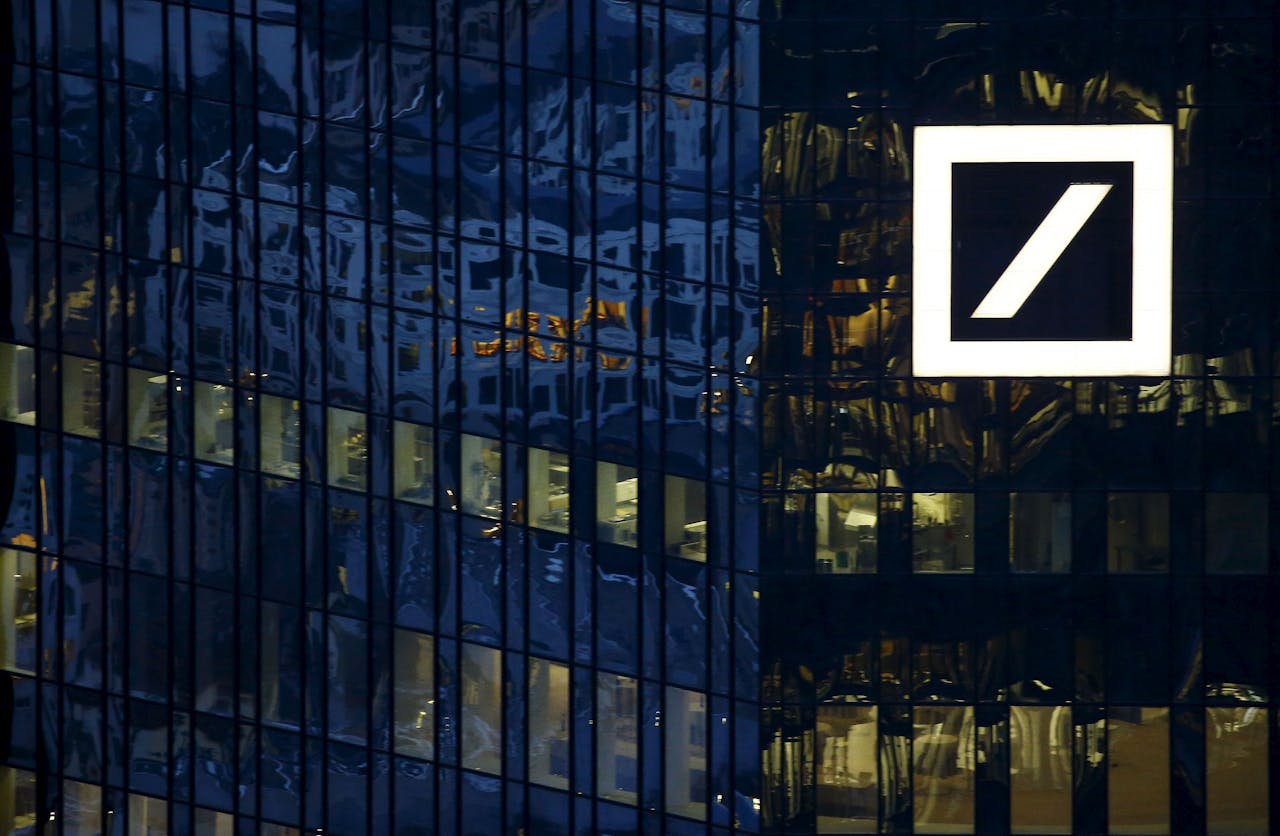 Het hoofdkantoor van Deutsche Bank in Frankfurt. (Foto: Reuters)