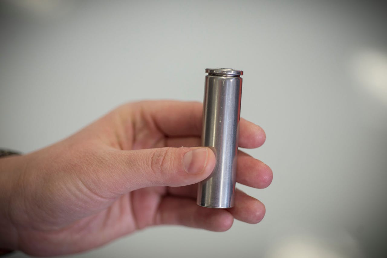 Onderdeel van een batterij van Tesla. (Foto: HH)