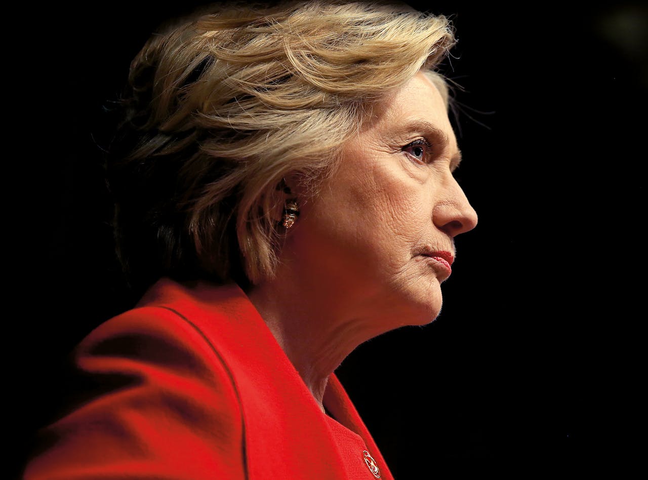 Hillary Clinton spreekt in april van dit jaar het jubileumcongres toe van Action Network, een onlineplatform voor mensen die actie willen voeren.