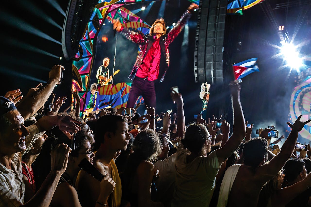 De Stones gaven
in maart een gratis concert in Havana,
in de openlucht. (Foto: Mauricio Lima)