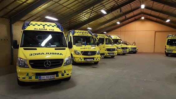 Deense ambulances Foto: Bios-groep