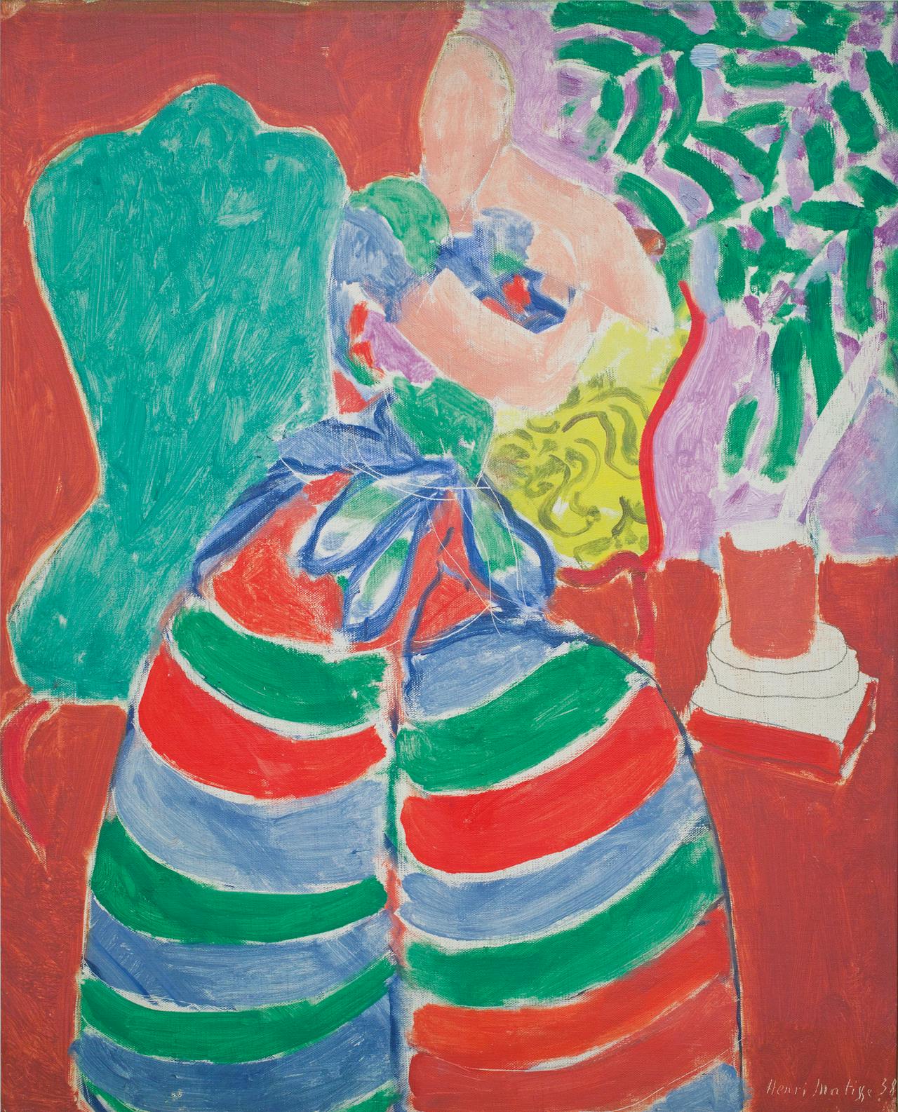 ‘La robe rayée’ (de gestreepte jurk), 1938, Matisse.