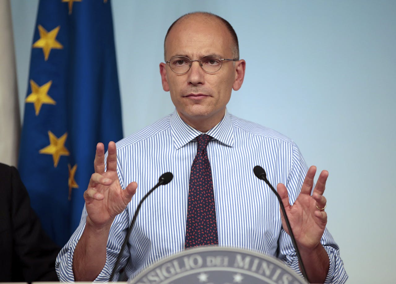 Italiaanse premier Enrico Letta