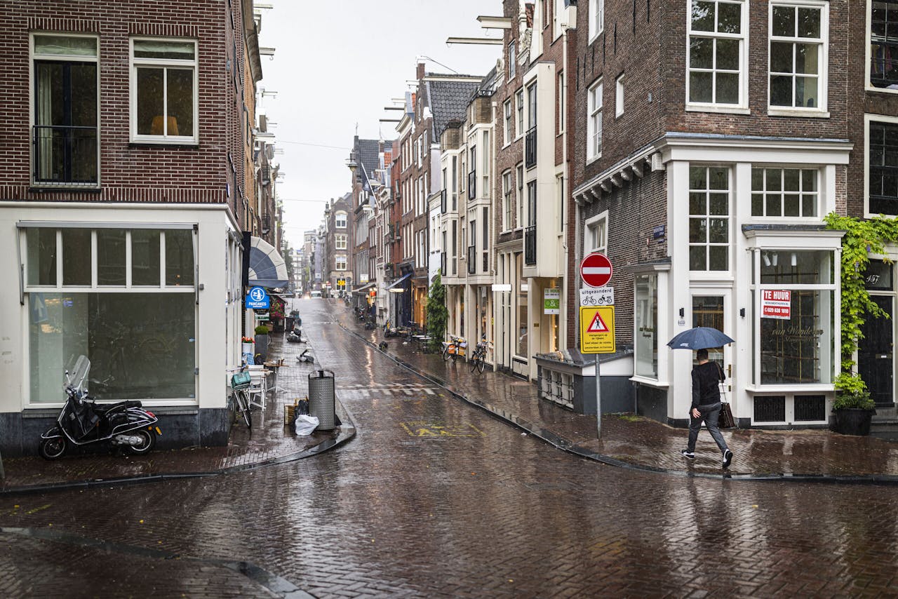 Lege winkelpanden in Amsterdam als gevolg van de coronacrisis.