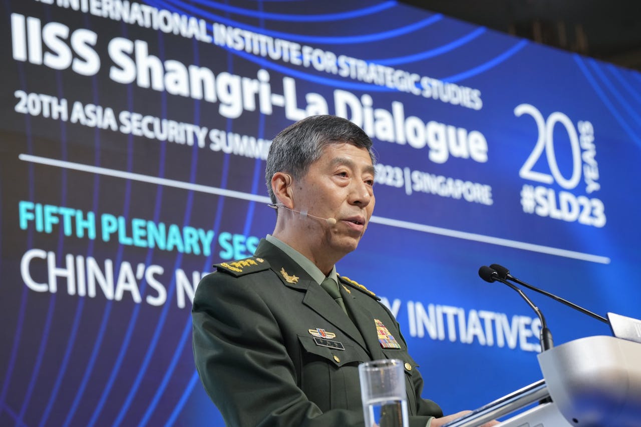 De Chinese minister van defensie Li Shangfu