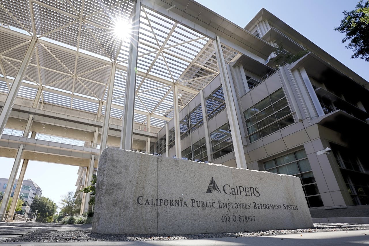 Het kantoor van Calpers in Sacramento, Californië