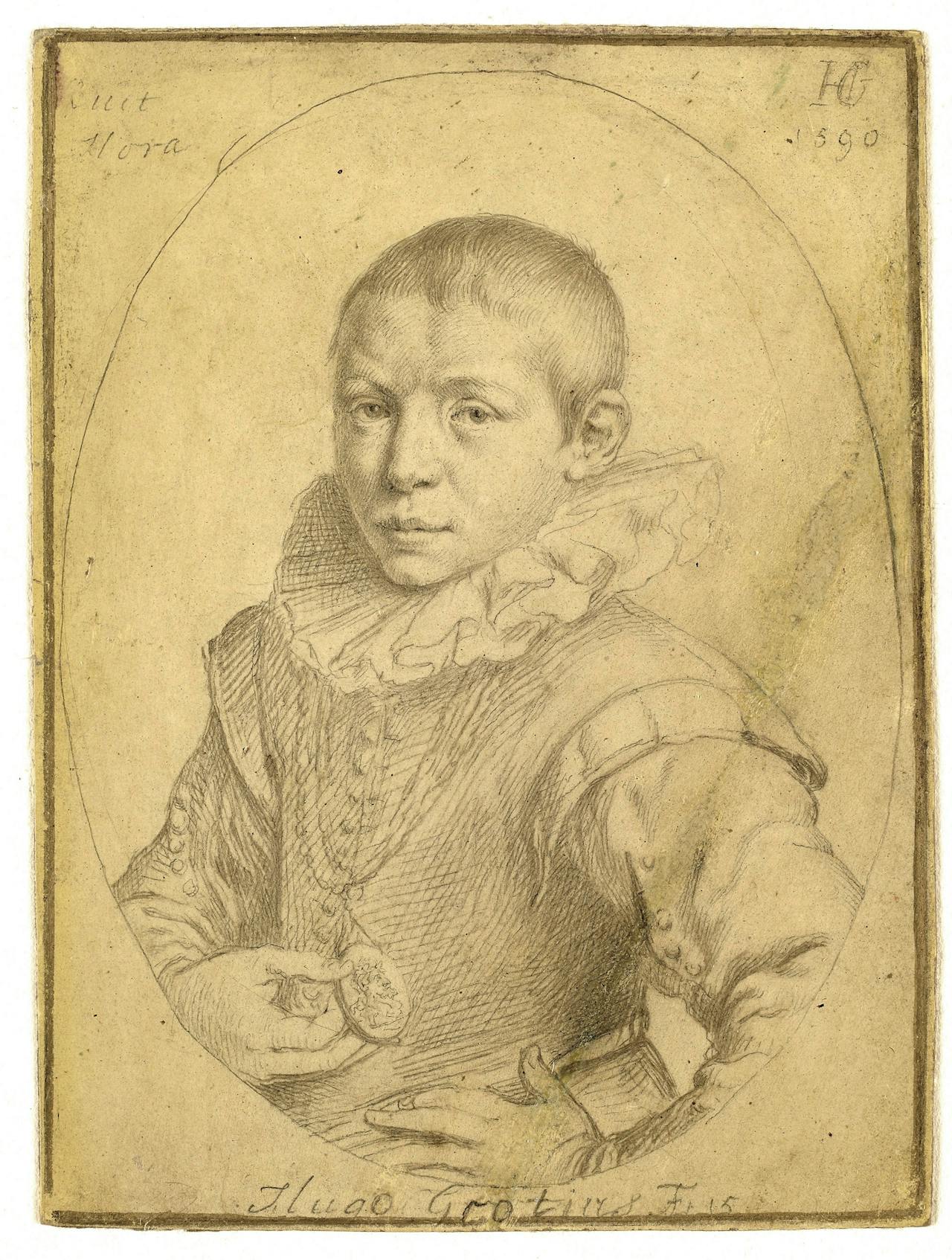 ‘Portret van Hugo de Groot’,  Jacob de Gheyn.