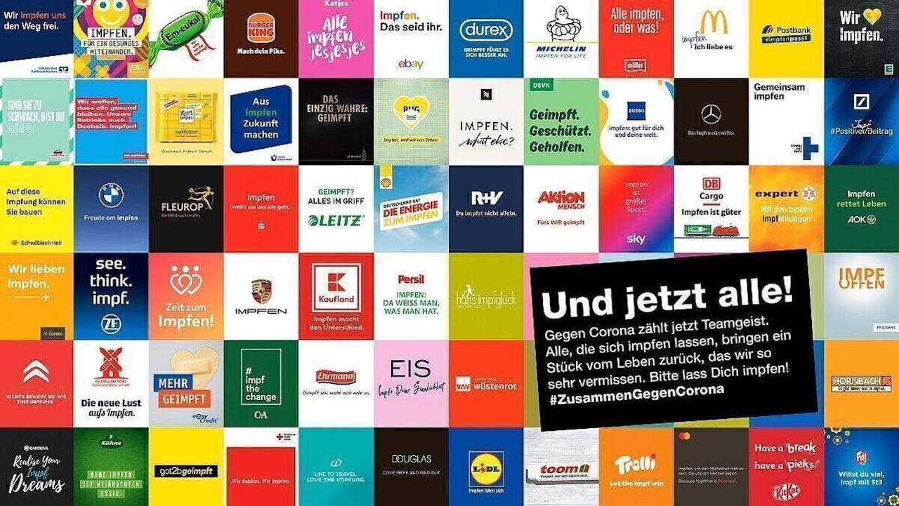 zijde Oh bladerdeeg 150 Duitse bedrijven en merken lanceren campagne voor coronavaccinatie