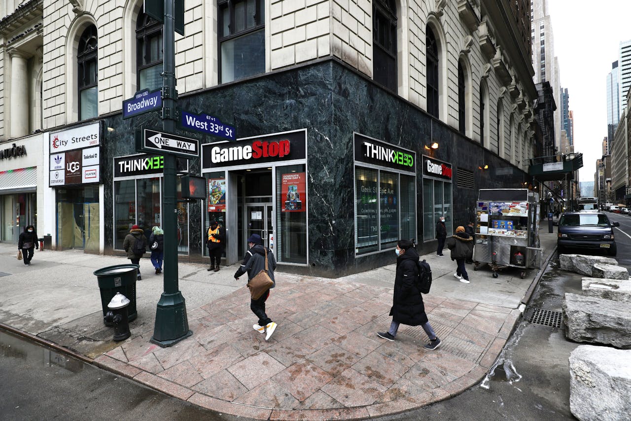 Een vestiging van GameStop in Manhattan.