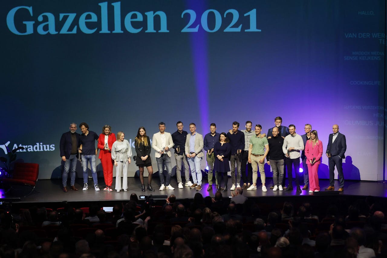 De uitgestelde uitreiking van de FD Gazellen Awards 2021 vond donderdag 24 maart 2022 plaats in Theater Amsterdam.
