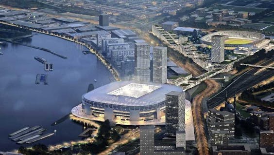 Artistieke impressie van Feyenoord City.