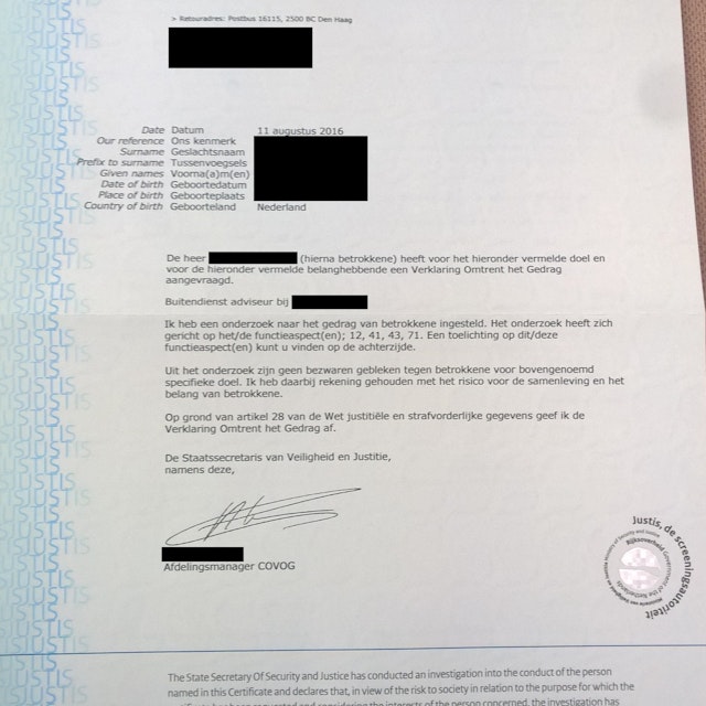 Een Sollicitant Kan Niet Zelf Een Vog Aanvragen