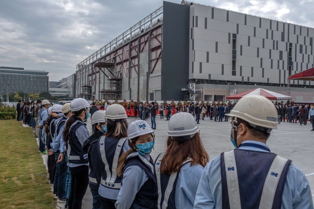 De opening van een nieuwe chipfabriek in Taiwan, eind vorig jaar.