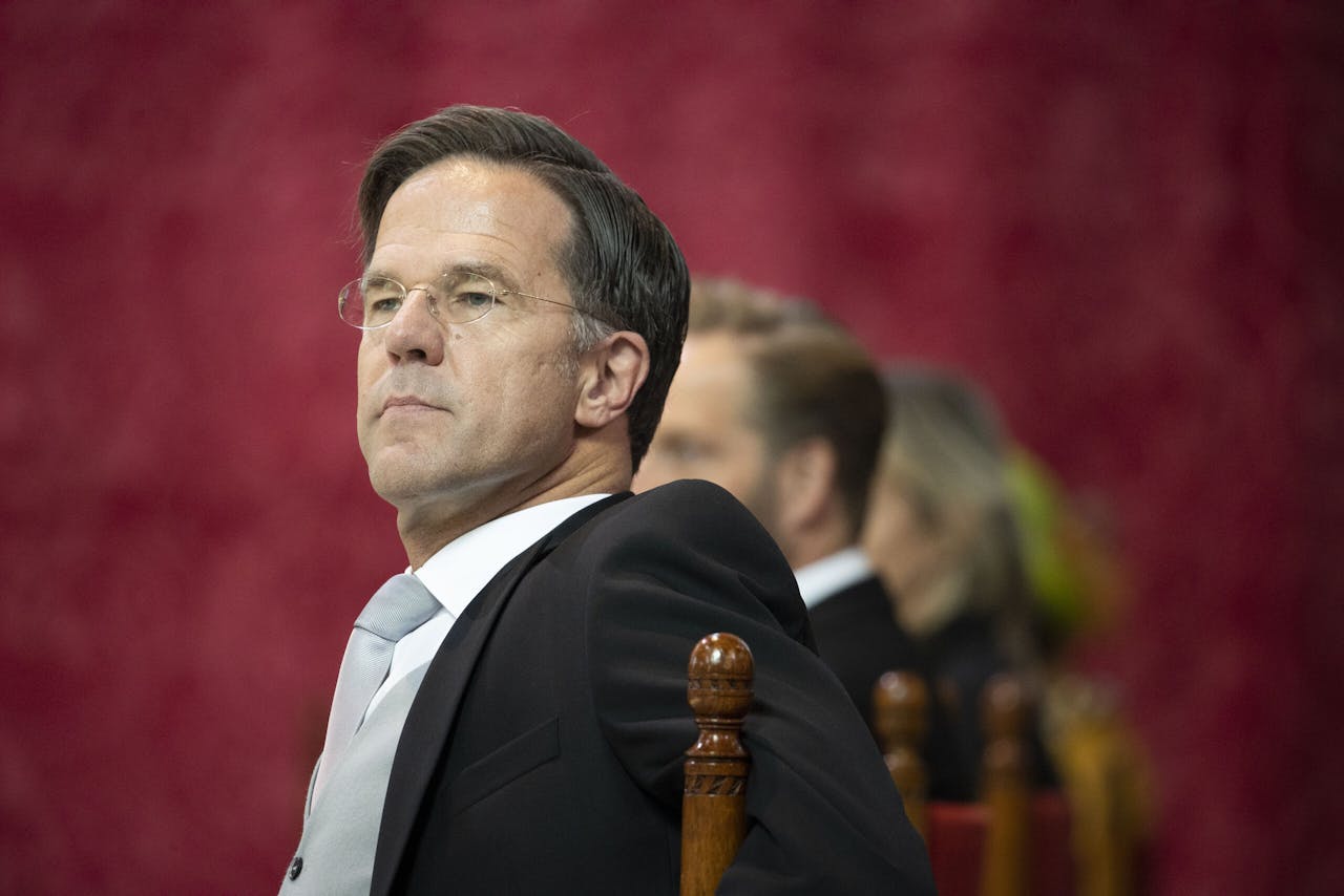 Demissionair minister-president Mark Rutte voorafgaand aan de Troonrede.