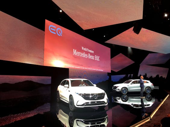 Presentatie van de volledig elektrisch aangedreven Mercedes EQC, in september in Stockholm.