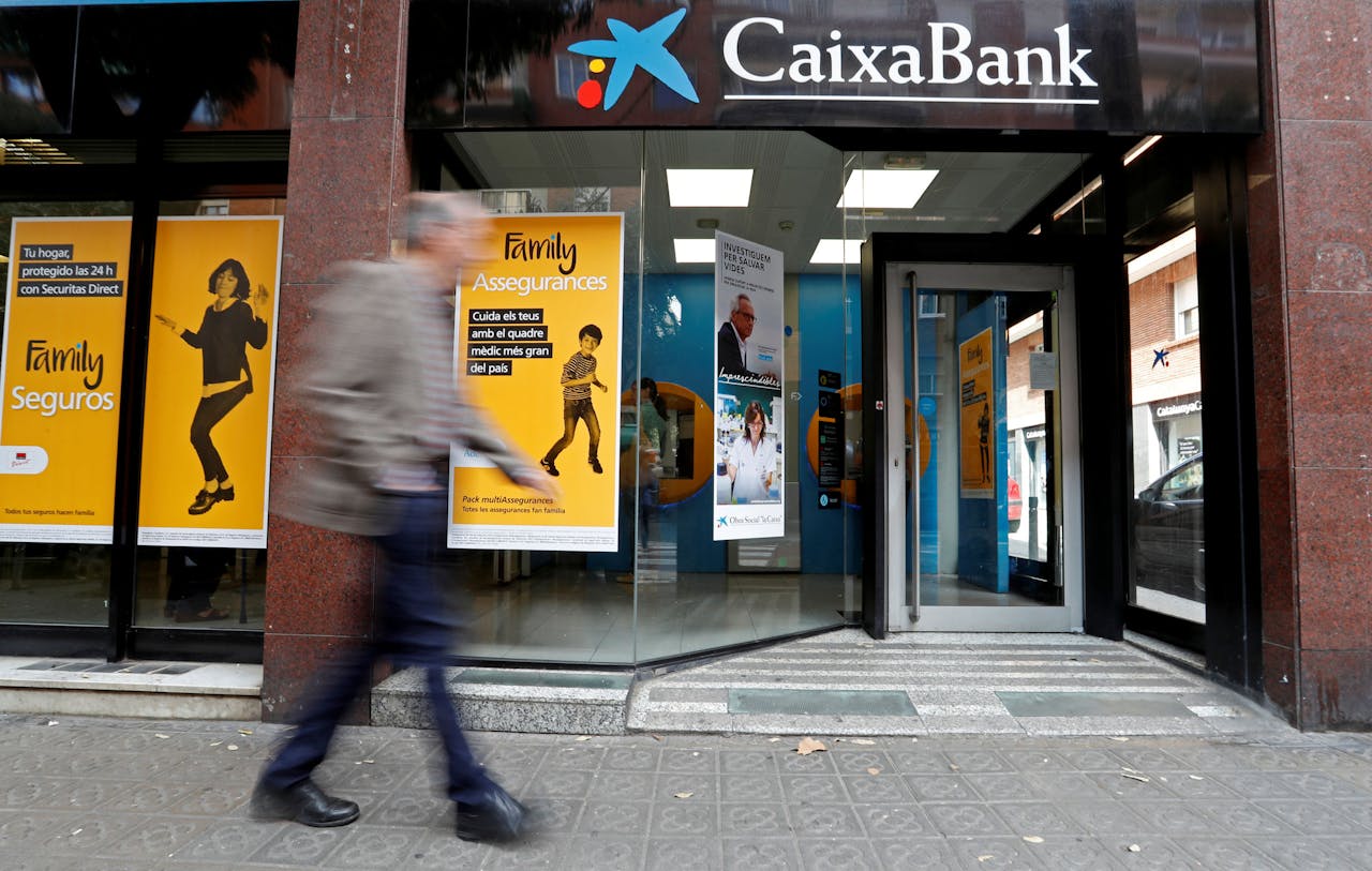 Filiaal van Caixabank in Barcelona.