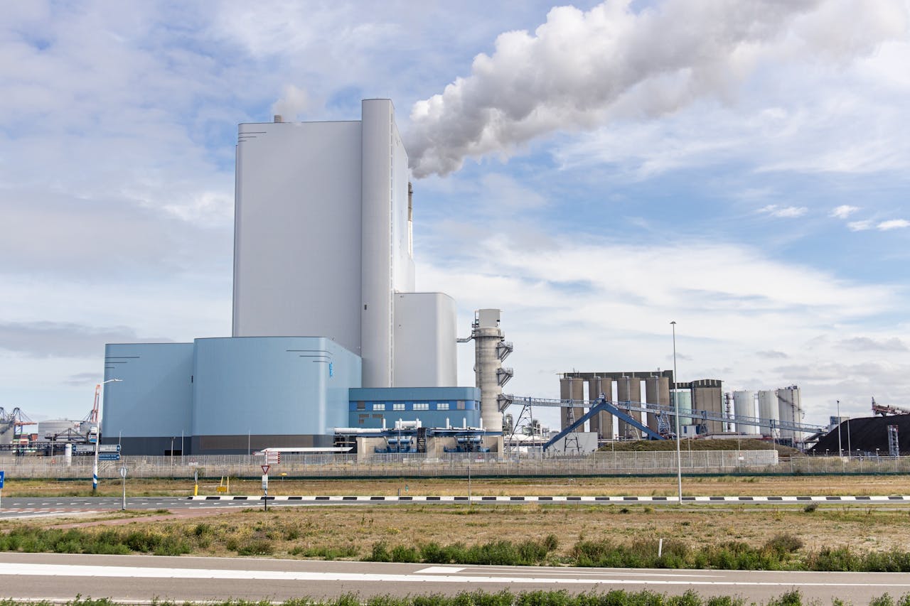 De kolencentrale van Uniper op de Tweede Maasvlakte in Rotterdam.