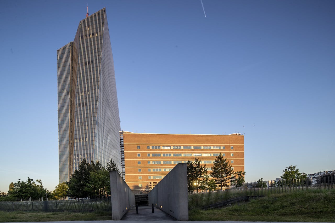 Het hoofdkantoor van de ECB in Frankfurt.