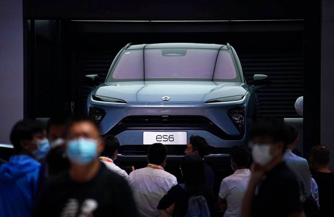 De NIO ES6 EV op een autobeurs in Peking in september dit jaar