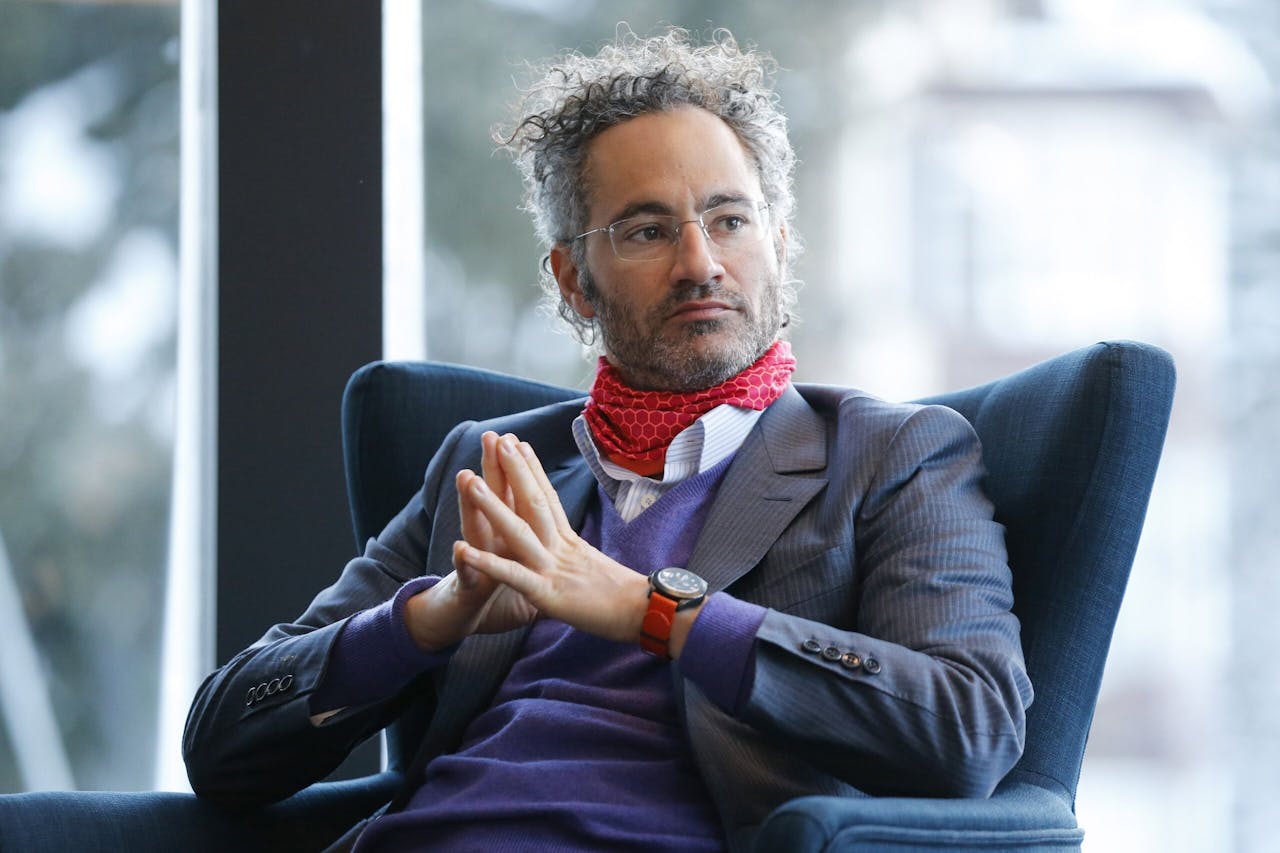 Directeur Alex Karp, twee jaar geleden bij het World Economic Forum in Davos.