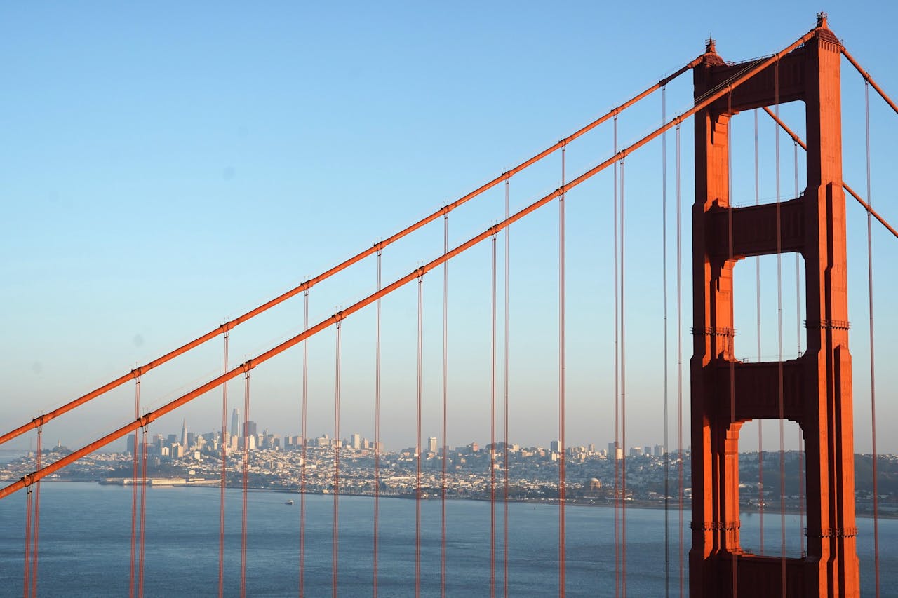 De Golden Gate Bridge in San Francisco