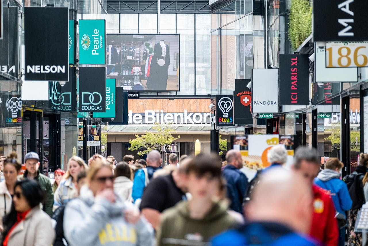In het centrum van Den Haag was het op Goede Vrijdag druk als vanouds.