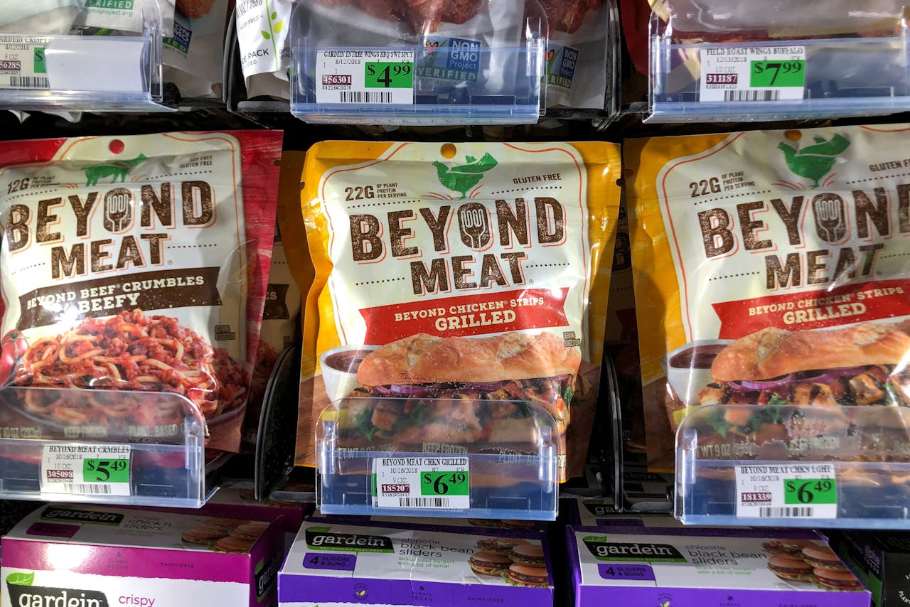 Producten van Beyond Meat in een winkel in Californië.