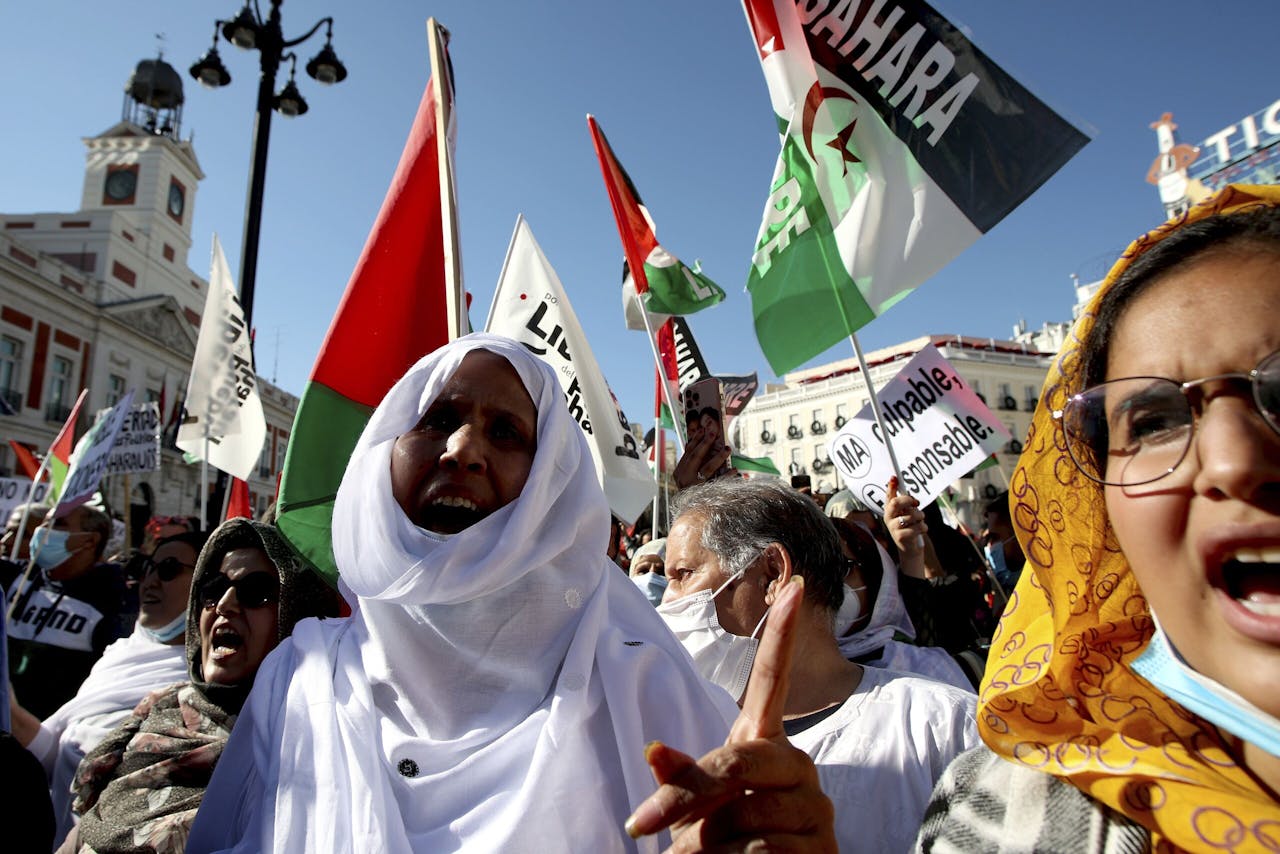 In november demonstreerden mensen uit de Westelijke Sahara nog in Madrid en bekritiseerden ze Spanje omdat het land in hun ogen te weinig doet voor de onafhankelijkheid van hun land.