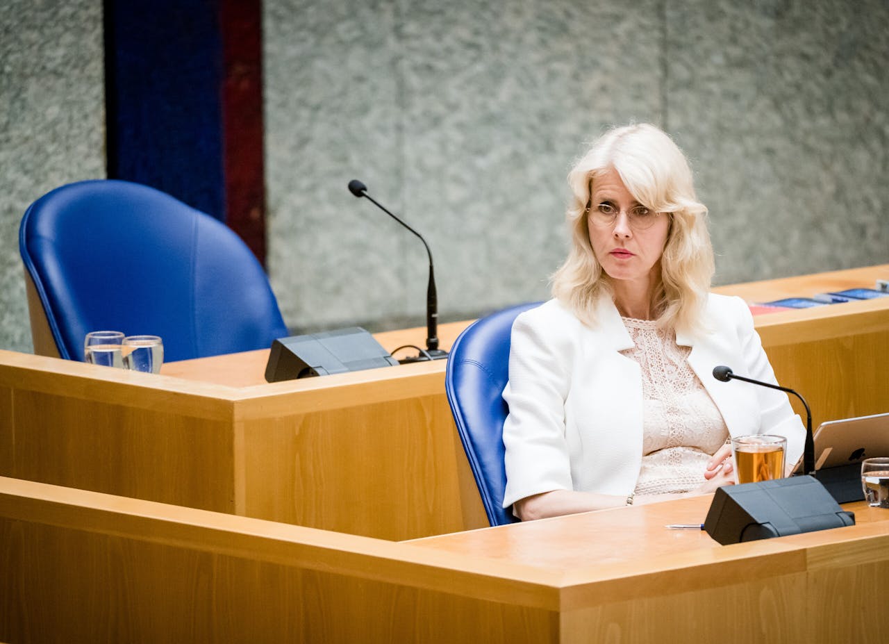Demissionair staatssecretaris Mona Keijzer (Economische Zaken, CDA) tijdens een debat in de Tweede Kamer.