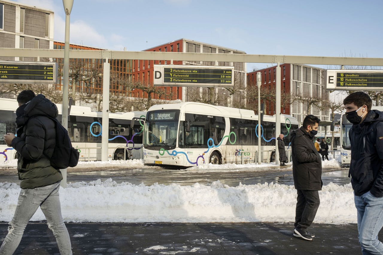 De bussen van BYD in Apeldoorn. Keolis rijdt hier onder de naam RRReis.