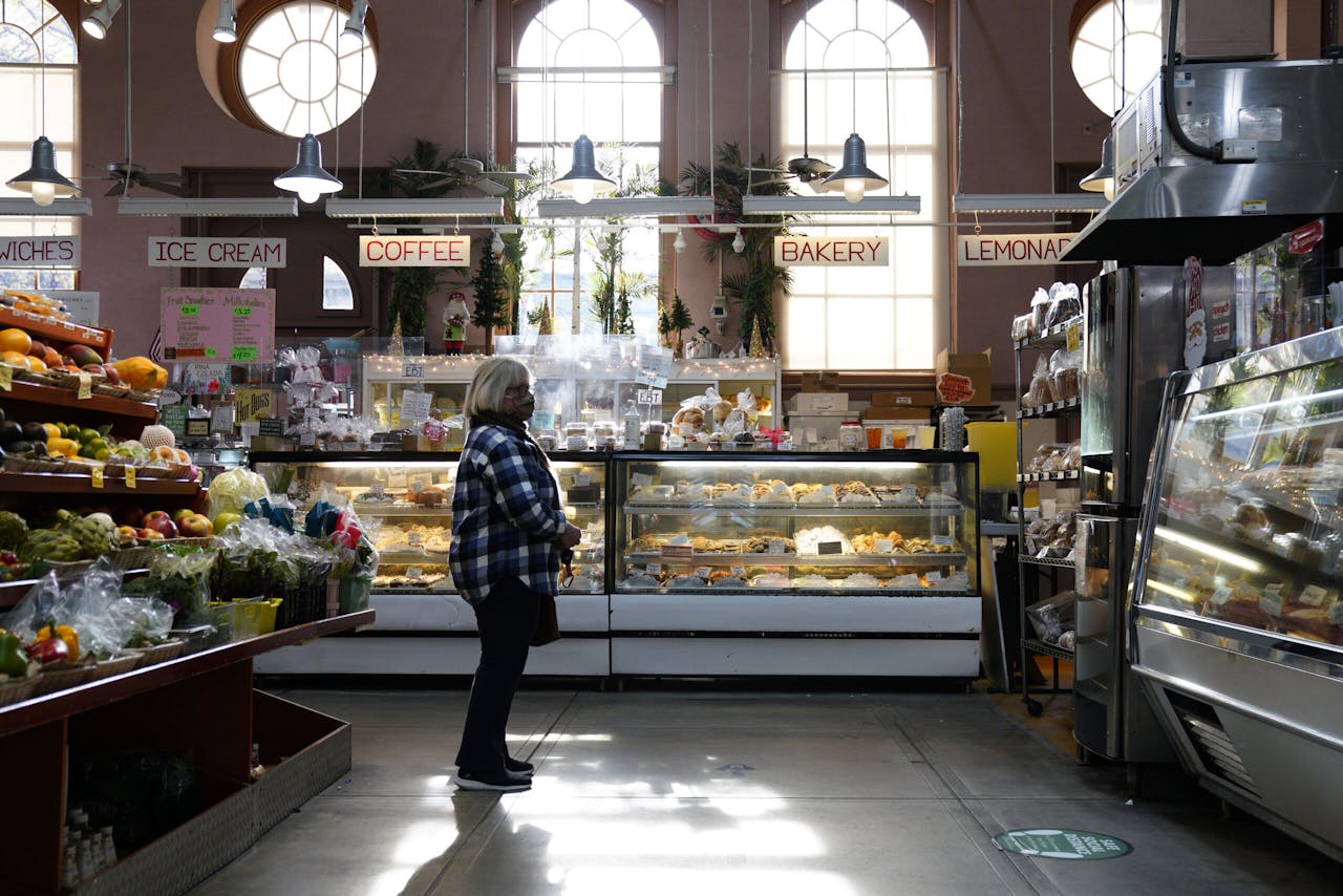 Een supermarkt in Washington DC. De Amerikaanse inflatie bereikte in december het hoogste niveau sinds 1982.