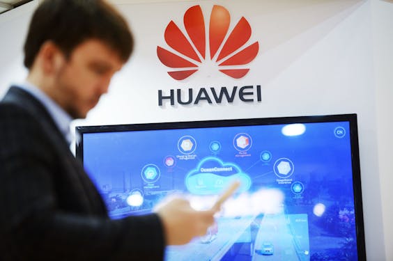 Huawei-paviljoen op de International Exhibition for Information and Communications Technology 2017 in Moskou. De Chinese mobieletelefoonmaker vroeg afgelopen jaar 3692 patenten aan.