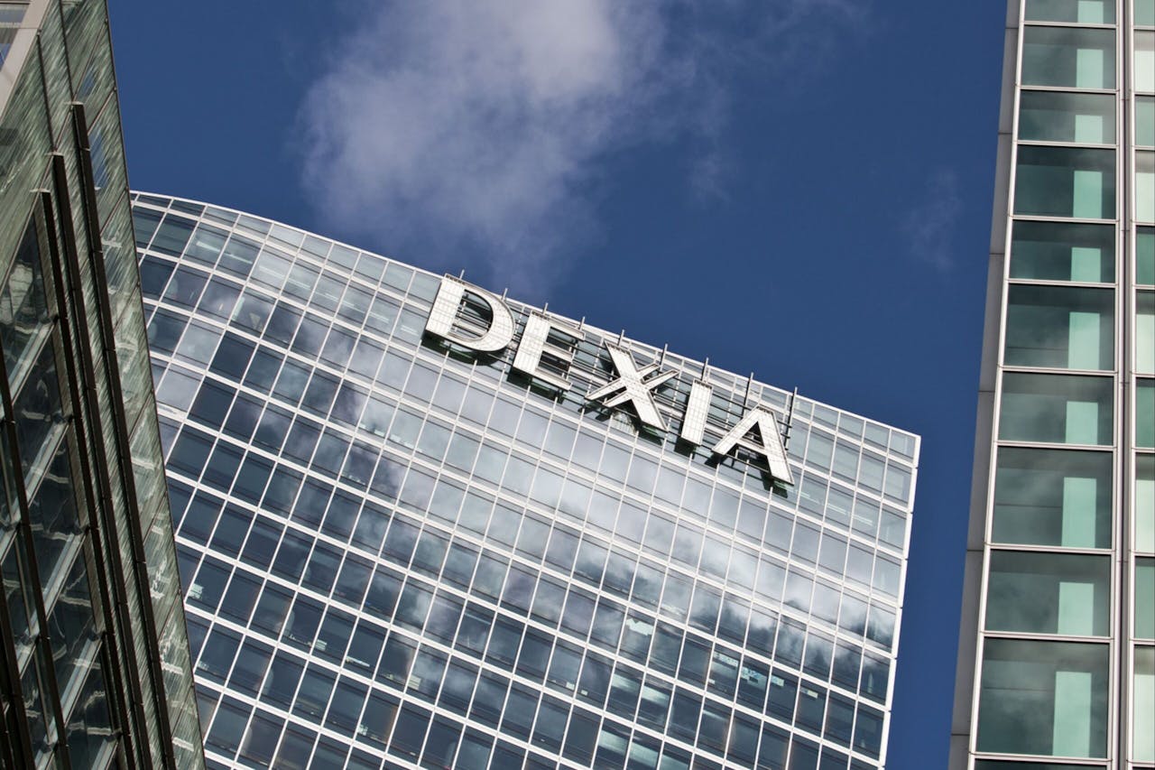 Het Dexia-hoofdkwartier in het financiële bolwerk La Defense in Parijs.