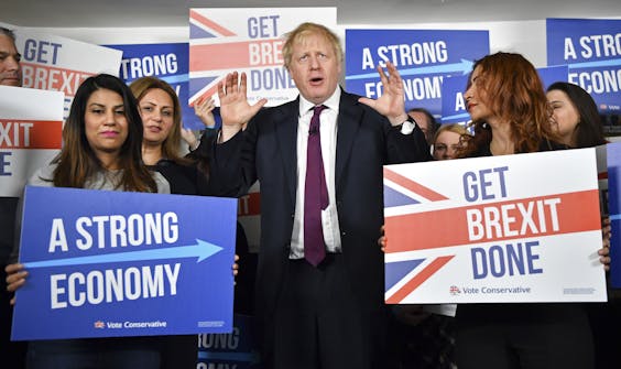 2019: Boris Johnson op campagne.